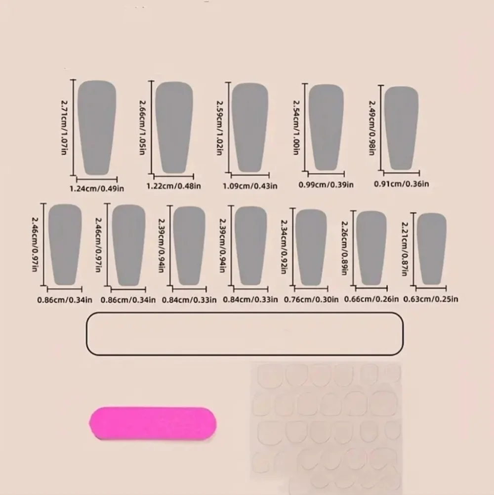 24 Pieces Fake Press On Nails